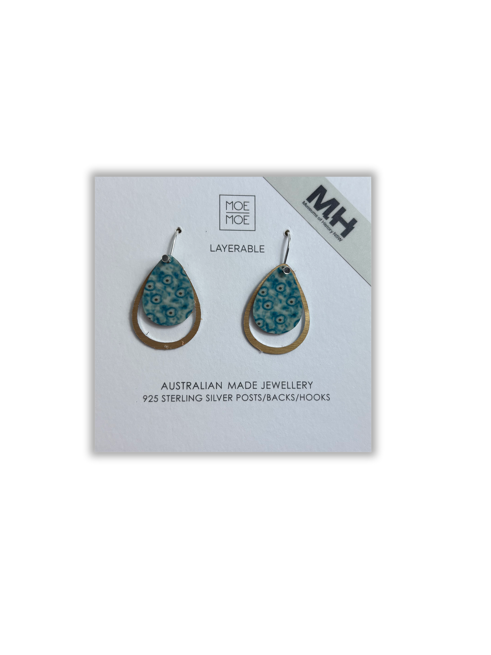 Museum of History Petals and Threads Layered Iconic Outline Drop Earring