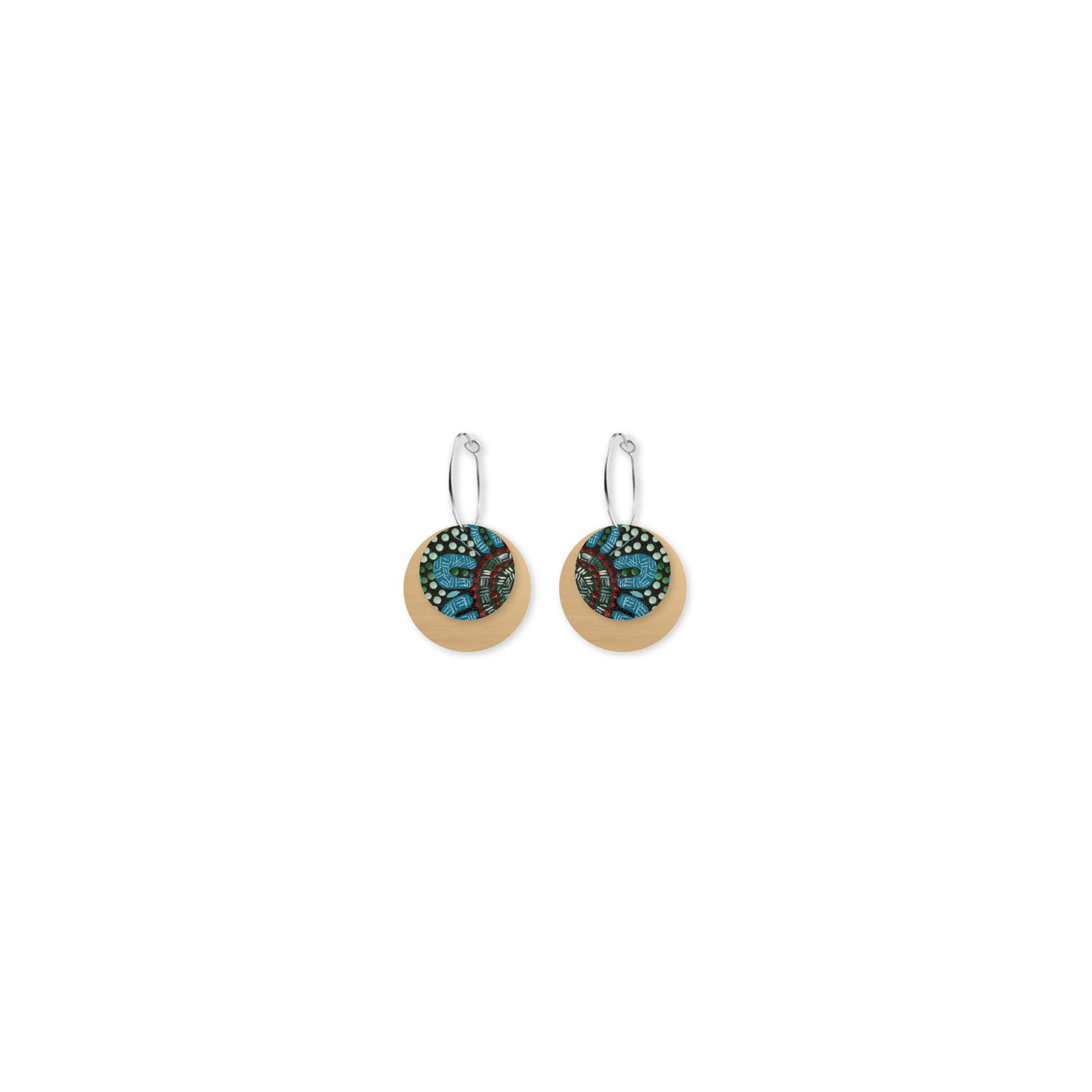 Jellurgal Songlines Layered Small Circle Drop Earring