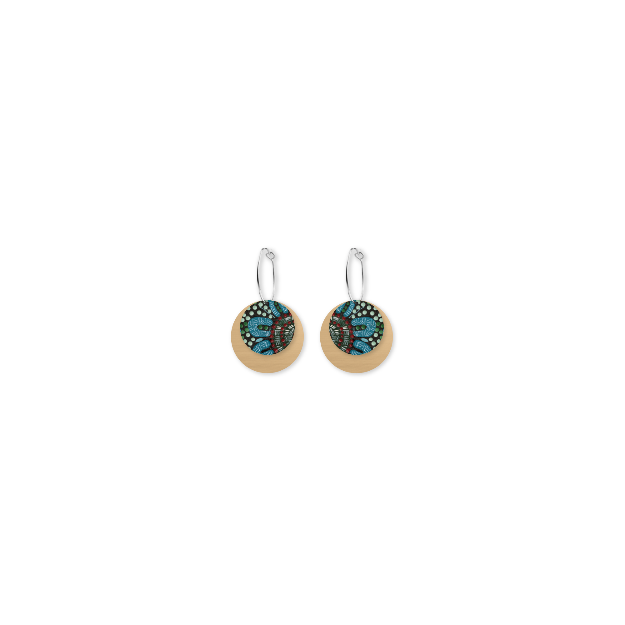 Jellurgal Songlines Layered Small Circle Drop Earring