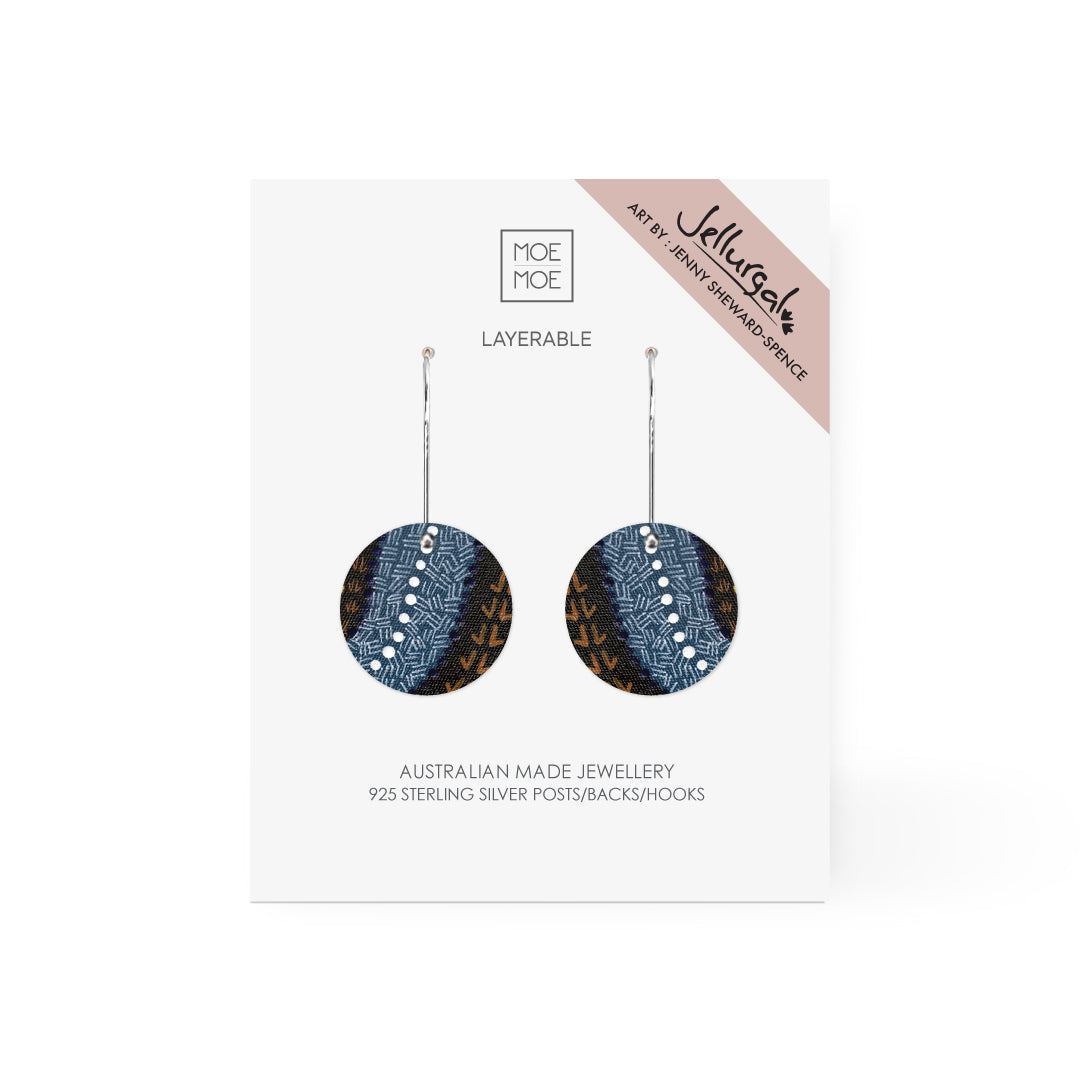 Jellurgal Paroo Circle Long Drop Earring