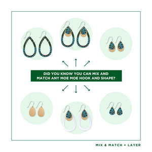 Jellurgal Songlines Layered Outline Teardrop Earring