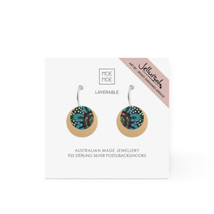 Jellurgal Songlines Layered Small Circle Hoop Earring