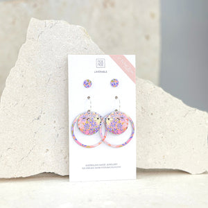 Kelsie Rose Floating Florals Duo Circles Pack Earrings