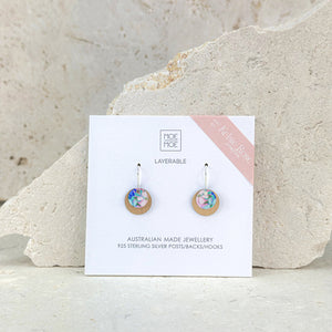 Kelsie Rose Petals Layered Small Circle Drop Earrings