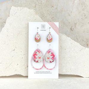 Kelsie Rose Power Pink Duo Outline Tear Pack Earrings