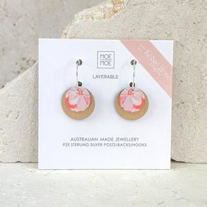 Kelsie Rose Power Pink Layered Circle Hoop Earrings