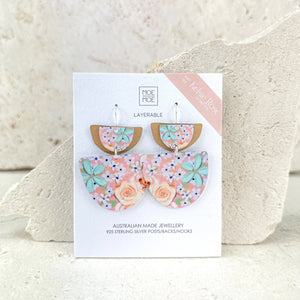 Kelsie Rose Whimsical Blooms Layered Double Bell Drop Earrings