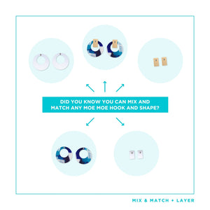 Maggi McDonald Enid Layered Small Retro Stud Earrings