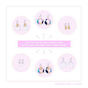 Maggi McDonald Pop Layered Small Retro Hoop Earrings