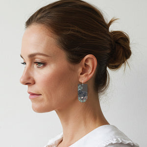Native Birds Black Cockatoo Layered Tab Drop Earring