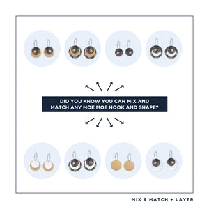 Native Birds Black Cockatoo Three Circle Hoop Earring