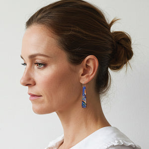 Native Birds Kingfisher Blue Beacon Hoop Earring