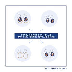 Native Birds Kingfisher Blue Layered Iconic Outline Drop