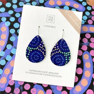 Azeza Possum Dreamtime Iconic tear Drop Earrings