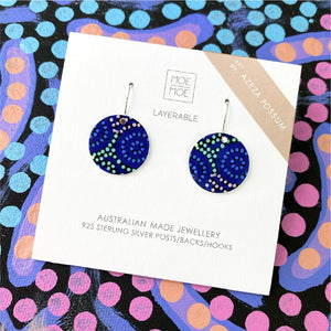 Azeza Possum Dreamtime Circle Drop Earrings