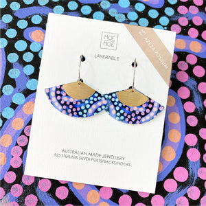 Azeza Possum Dreamtime Layered Fan Hoop Earrings