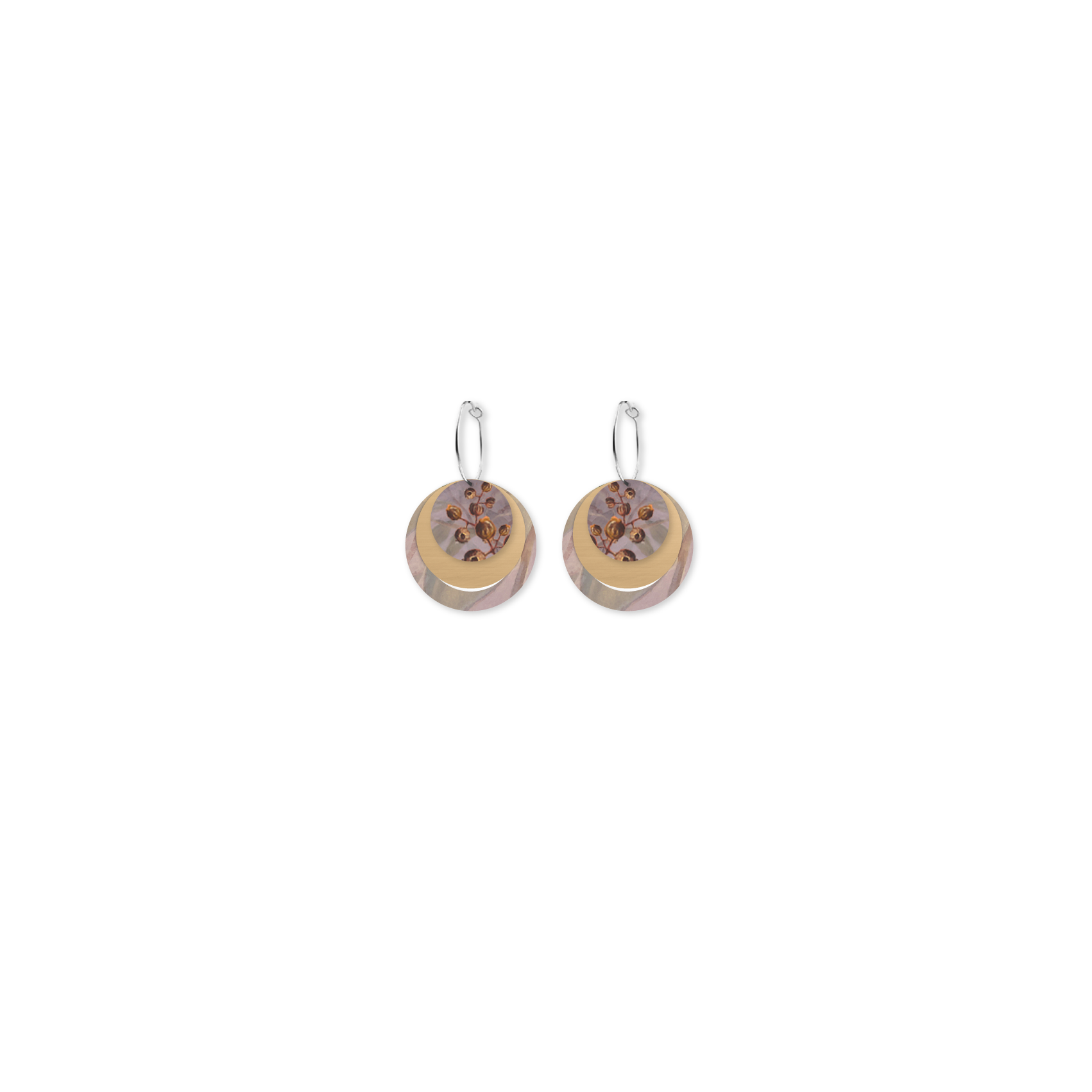 GUM NUTS ELLIS ROWAN Three Circle Hoop Earring
