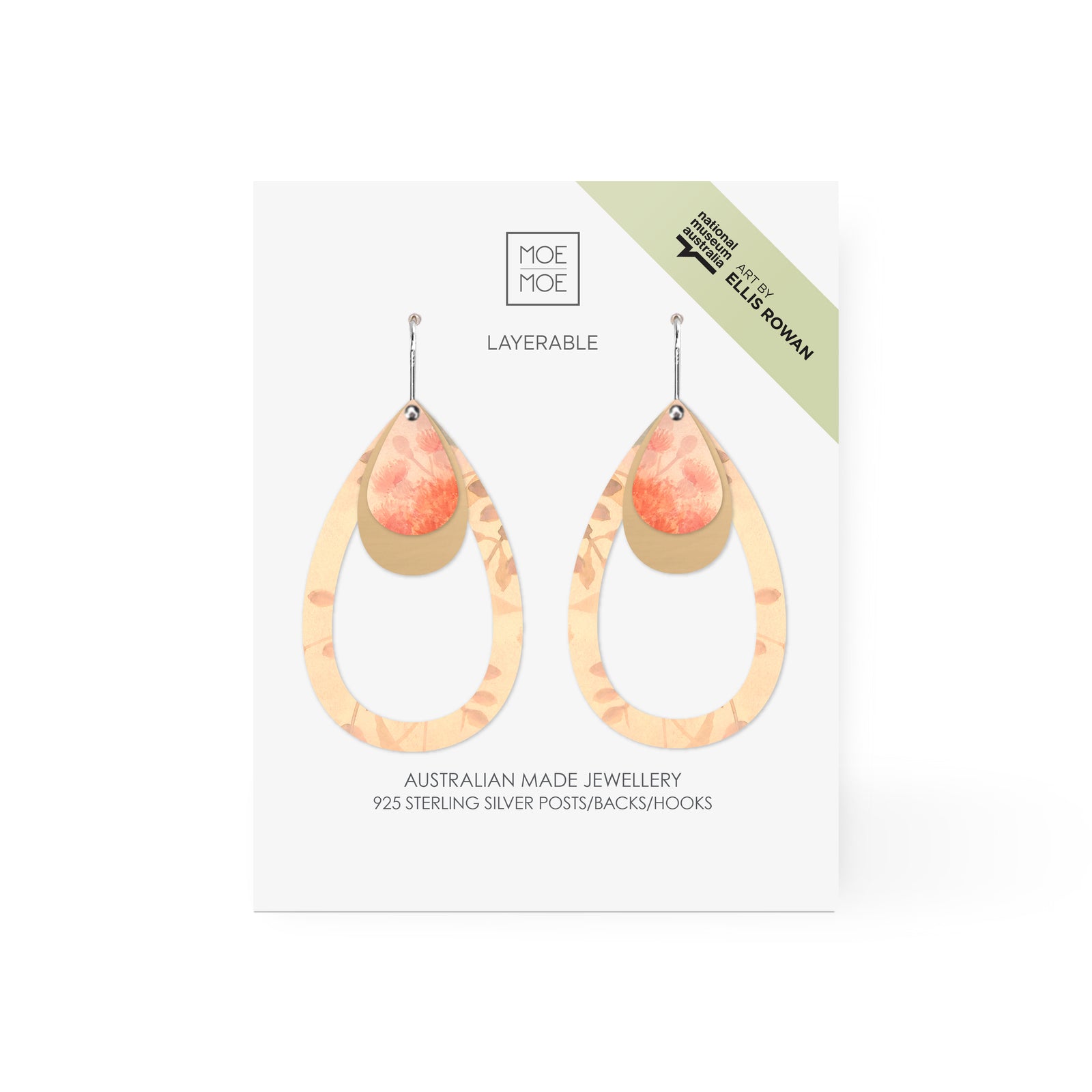 Ellis Rowan Misty Layered Outline Tear Drop Earring