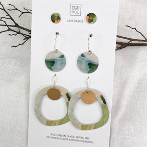 Kiasmin 2 Aura Circle Party Pack Earrings