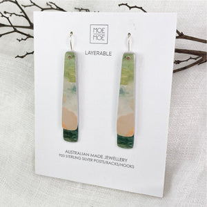 Kiasmin 2 Aura Layered Beacon Drop Earrings