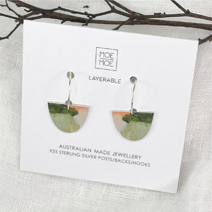 Kiasmin 2 Aura Small Bell Hoop Earrings