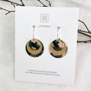 Kiasmin 2 Elegance Three Circle Hoop Earrings