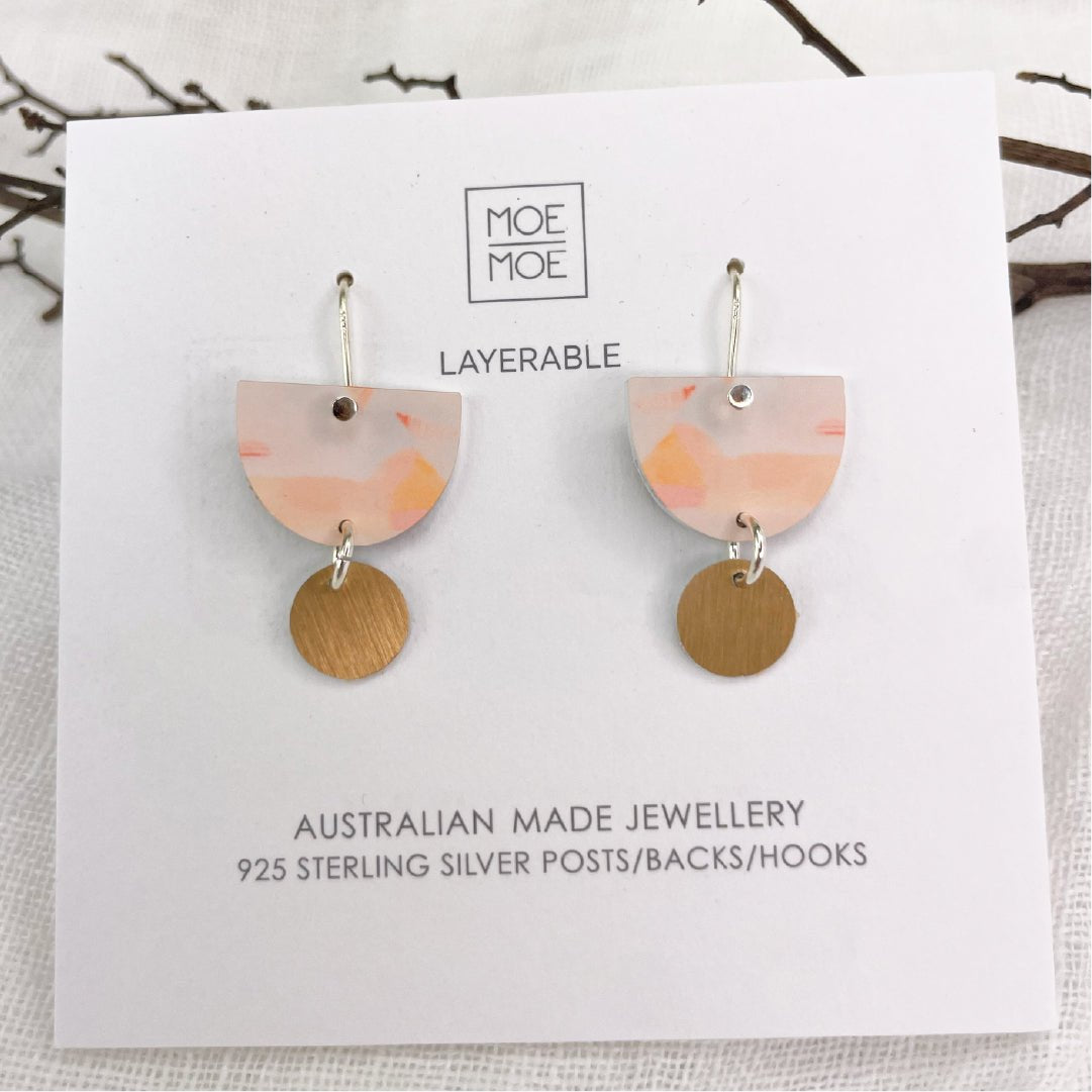 Kiasmin 2 Sunset Chalice Drop Earrings