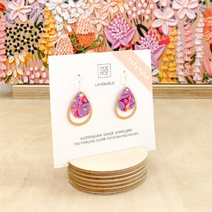 Alex Mason Sorbet Blooms Layered Iconic Outline Drop Earring