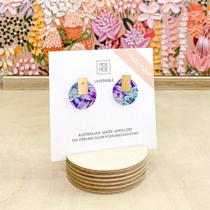 Alex Mason Garden Party Layered Medium Circle Stud Earring
