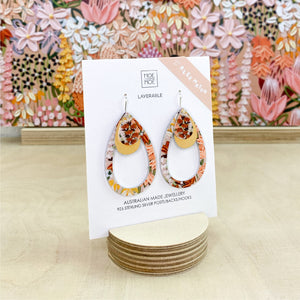 Alex Mason Wild Child Layered Outline Tear Drop Earring