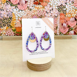 Alex Mason Garden Party Layered Outline Tear Drop Earring