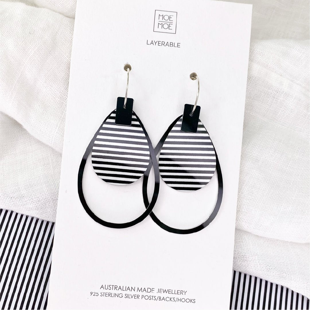 LUXE Ahoy Bar Tears Stack Earring