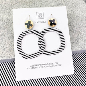 LUXE Fusion Kiss Organic Circle Drop Earring