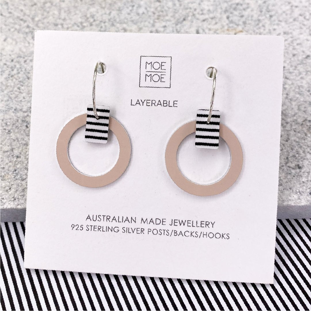 LUXE Fusion Small Outline Circle Hoop Earring