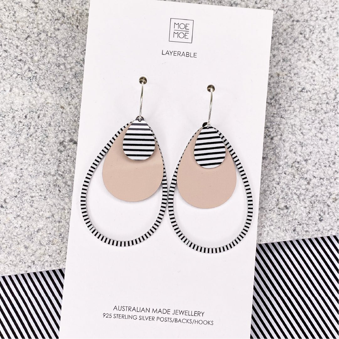 LUXE Fusion Bar Tears Stack Earring