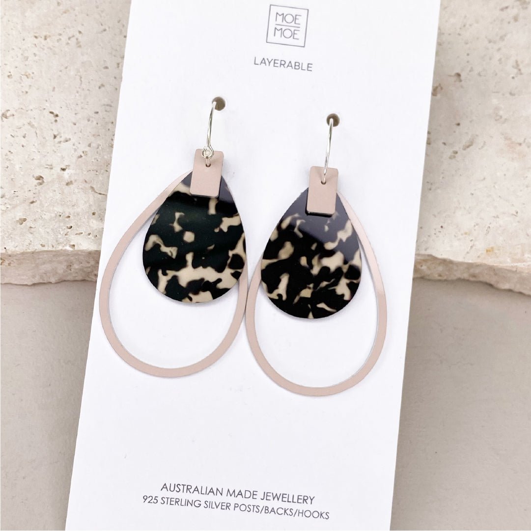 LUXE Moda Bar Tears Stack Earring