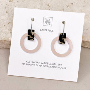 LUXE Moda Small Outline Circle Hoop Earring