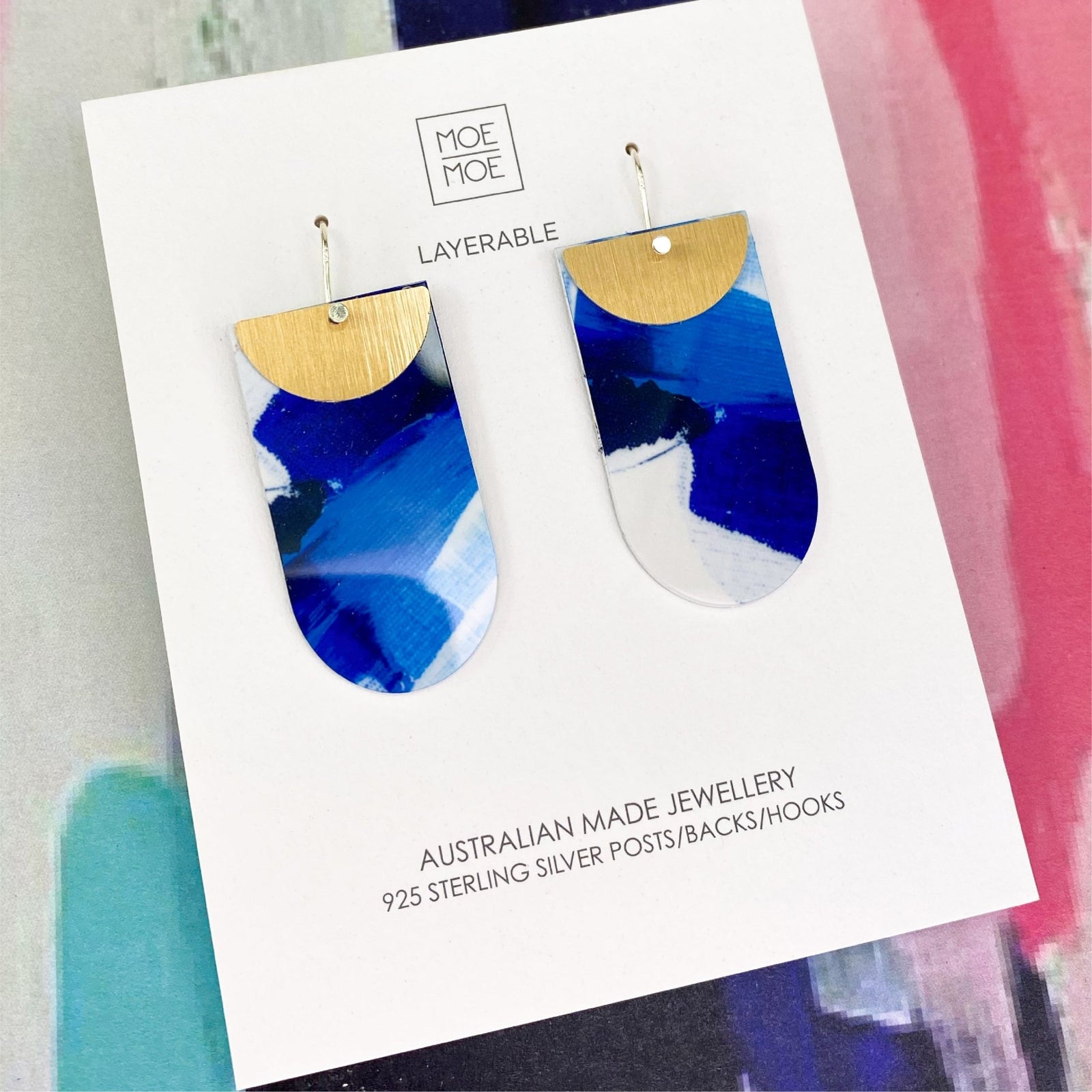 Maggi McDonald Enid Layered Tab Drop Earrings