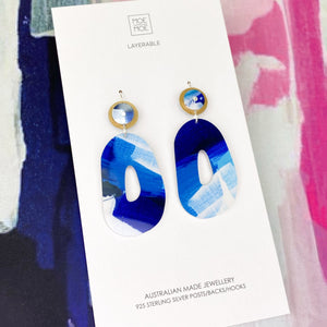 Maggi McDonald Enid Organic Oval Drop Earrings