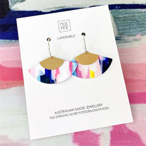 Maggi McDonald Pop Layered Fan Hoop Earrings