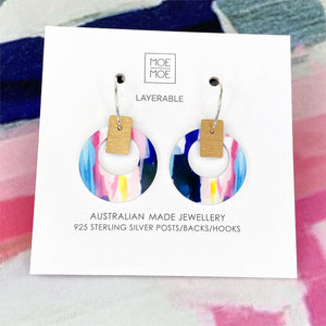 Maggi McDonald Pop Layered Small Retro Hoop Earrings