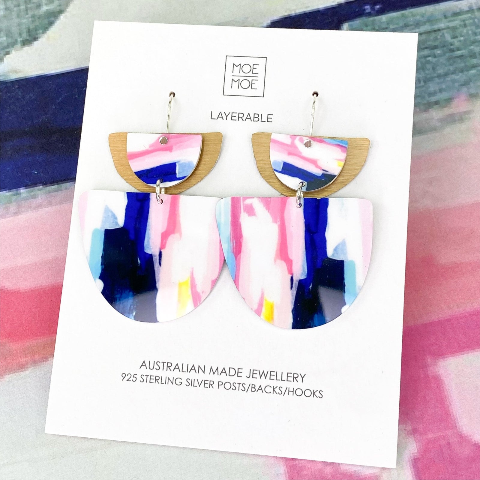 Maggi McDonald Pop Layered Double Bell Drop Earrings