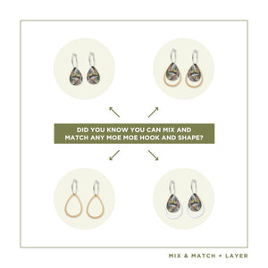 EUCALYPTUS ELLIS ROWAN Layered Iconic Outline Drop Hoop