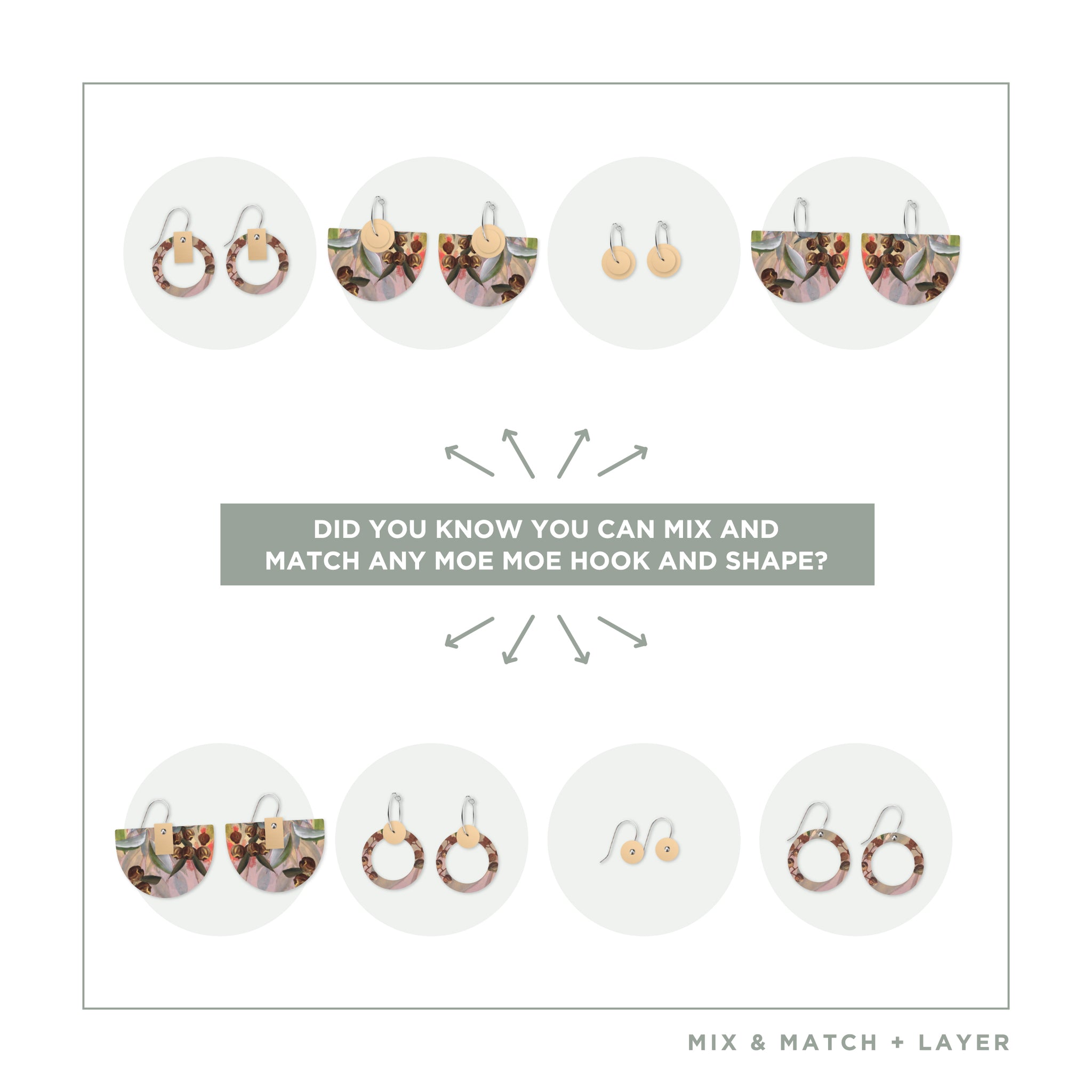 Hoop Earrings Gumnuts Pagoda Ellis Rowan - Moe Moe Design