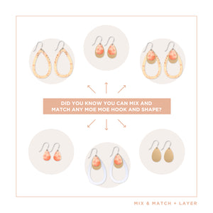 MISTY ELLIS ROWAN Layered Outline Tear Drop Earring