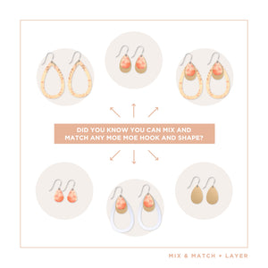 Ellis Rowan Misty Layered Outline Tear Drop Earring