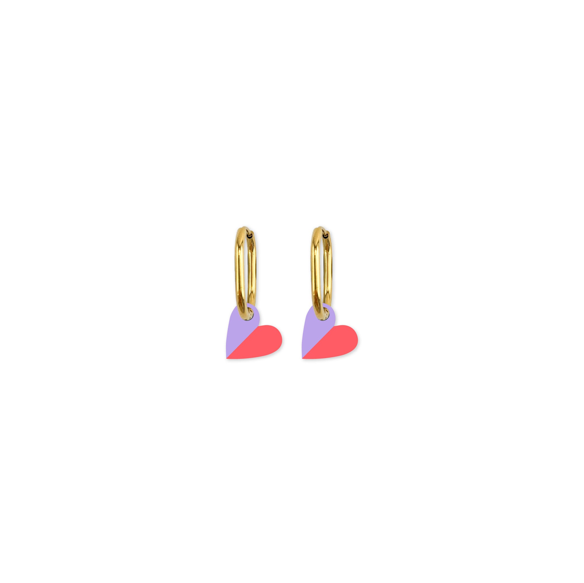 Cami Vovo Heart Mauve/Coral Earring