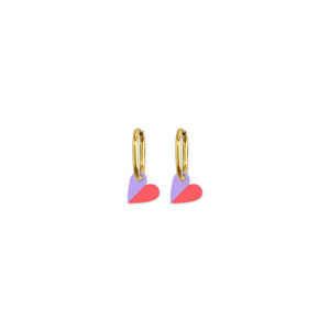 Cami Vovo Heart Mauve/Coral Earring