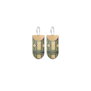 Museums of History NSW Stained Layered Tab Hoop Earrings