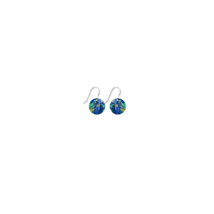 Van Gogh Irises Small Circle Drop Earrings